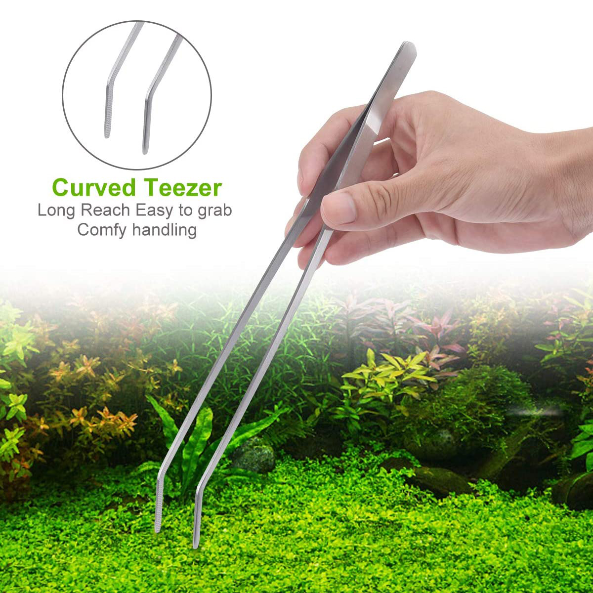 Aquarium Tank Aquascaping Tools Aquarium Scissor Tweezers Tool Stainless Steel Aquatic Plants Set for Aquarium Maintenance