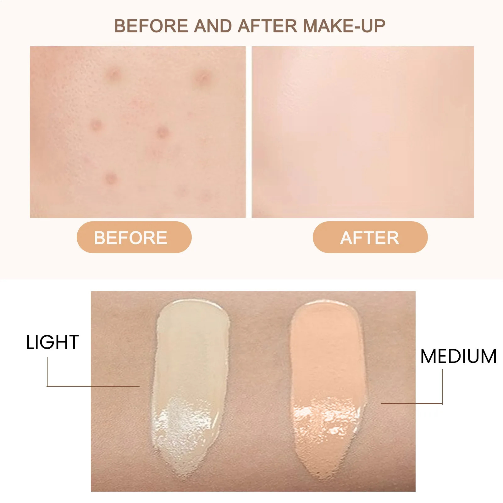 CC foundation cream natural bright foundation make-up concealer oil-free control lasting makeup 240829