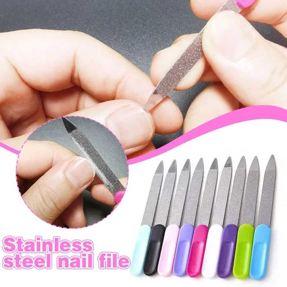 Nail file for stainless steel natural nails sharp pointed Ti R0A3 sword finger file W240829