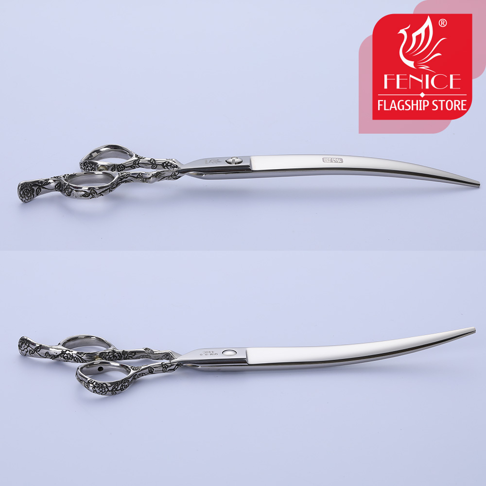 Fenice Dragon handle curved pet grooming scissors for dogs grooming shears ножницы tijeras tesoura