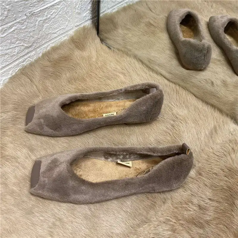 Veet Furry Square Toe Mules - Chic Women's Flats for 2024 4