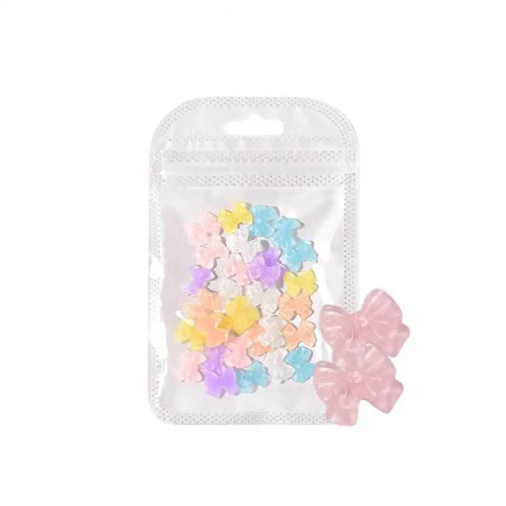Nail butterfly rhinestone nail art tool shiny and lightweight 3D color nail bow rhinestone bow decoration fashionable style W240829