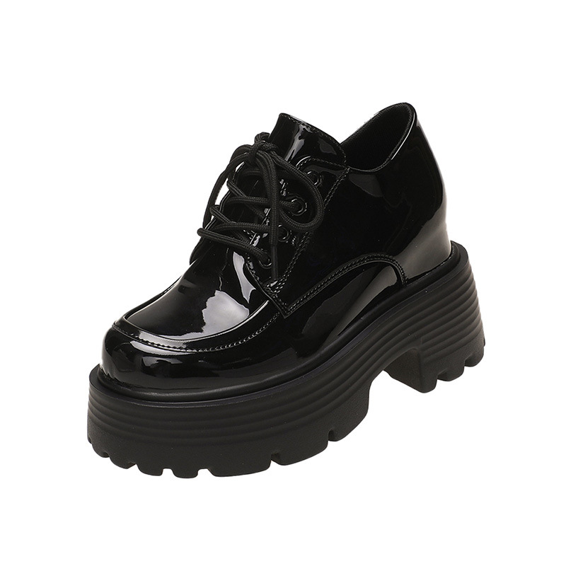 Platform Women Hidden Heel Loafers Fashion Designer Inner Height Chunky Round Toe Office Shoes Ladies Pumps tos Mujer