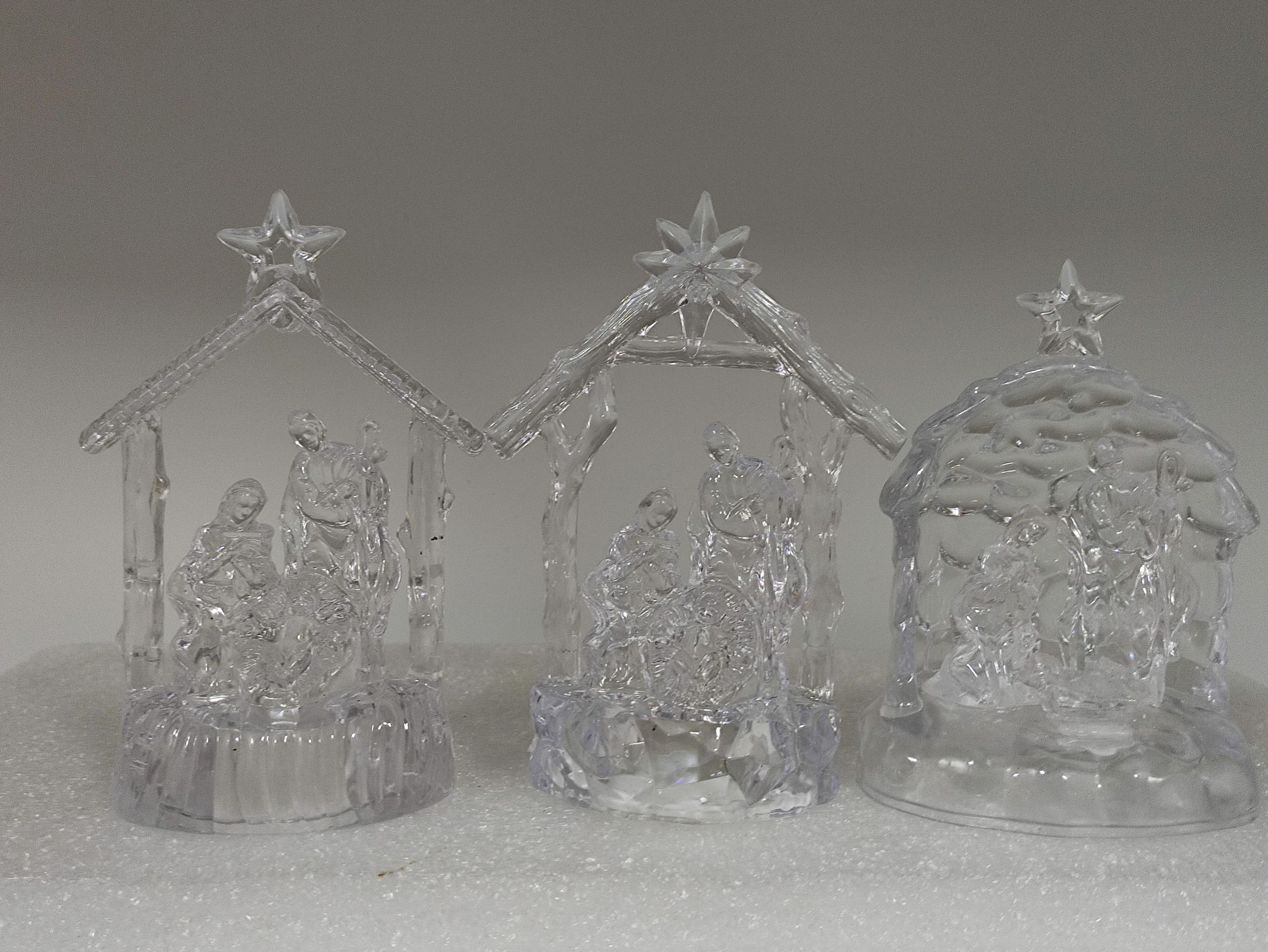 Christmas manger Nativity Day religious holiday decorations LED lights ps material decoration