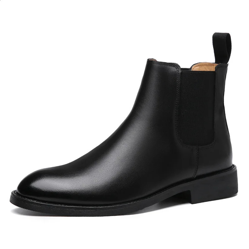 Classic Retro Genuine Leather Boots Men Fashion Ankle Mens Casual British Style Short Boot High-Top Shoes 240830