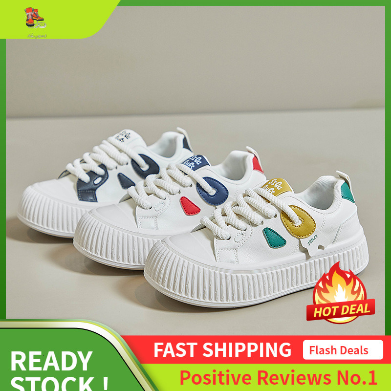 Ddmysports Spring New White Korean Ins Trendy Female Students Thick Soled Eight Increasing Sports Board Casual Shoes XT OUTDOOR