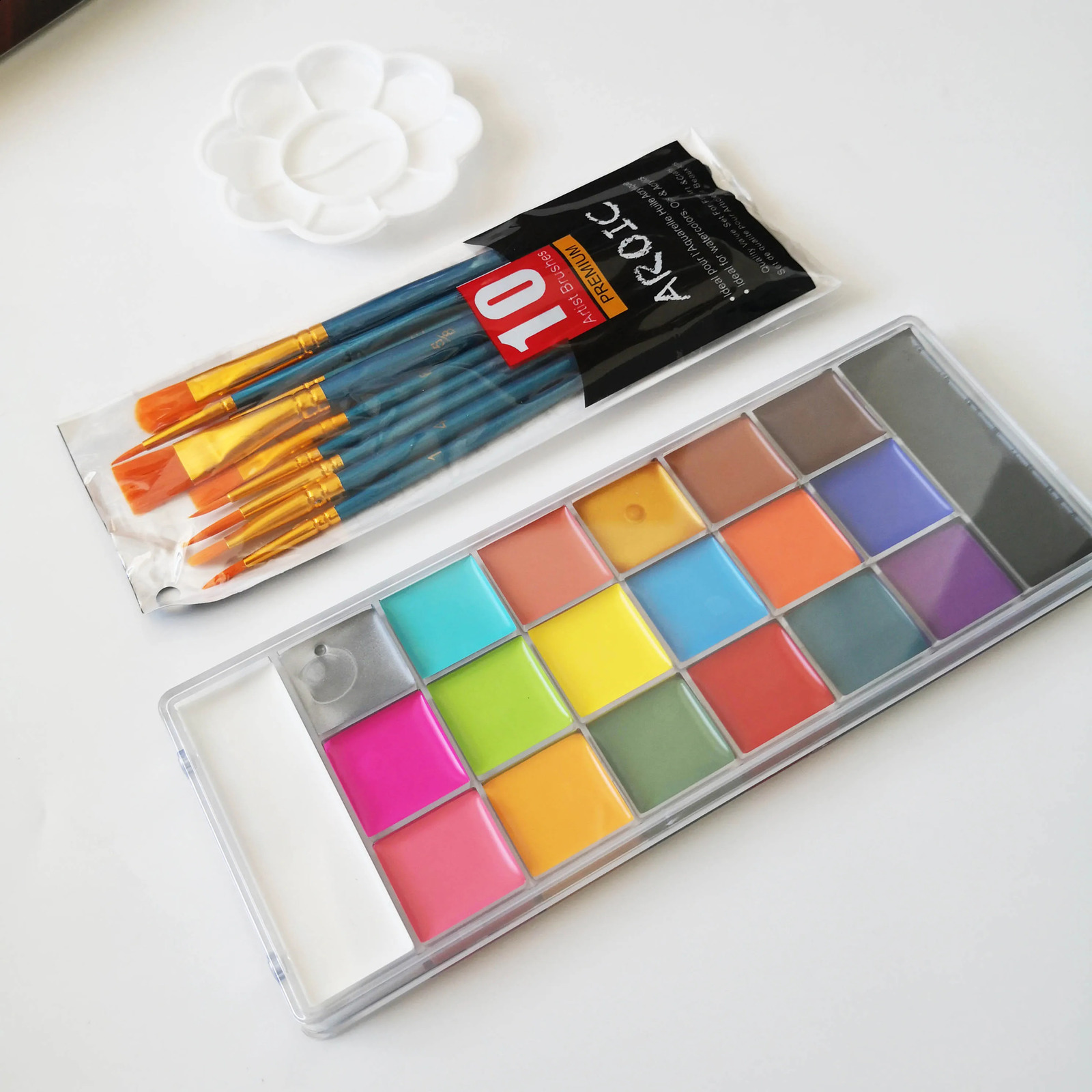 20 color body art painting kit stage makeup waterproof Halloween Christmas oil-based painting palette 240829