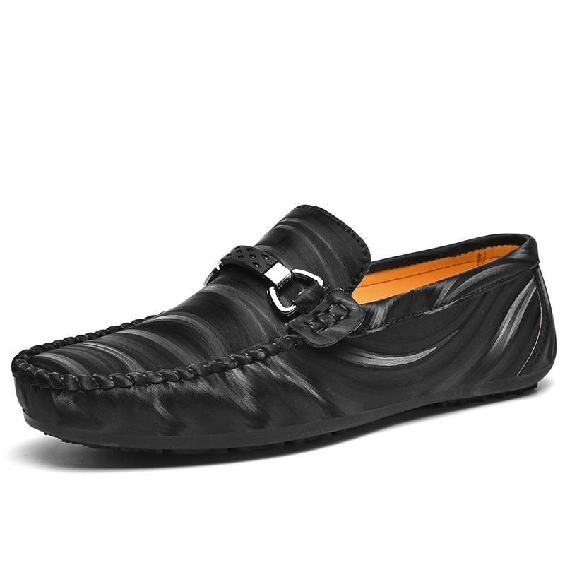 Leather Genuine Comfortable Driving Soft Sole Casual Trend Business Flat Shoes Men's Loafers 8495