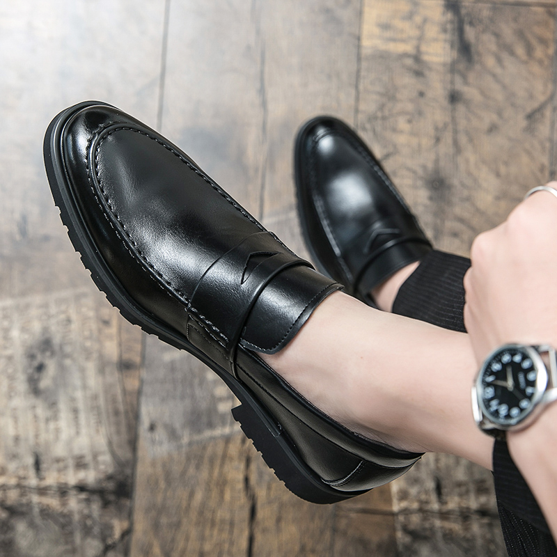 Casual Mens Leather Breathable Business Designer Brand Office Loafers Formal Classic Smile Footwear Dress Shoes for Men Flats 48 2ceb