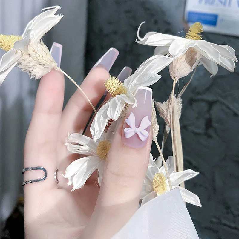 100 pieces of 3D ribbon bow nails artistic charm nail decoration design process Deocr parts materials tools bow knot accessories W240829