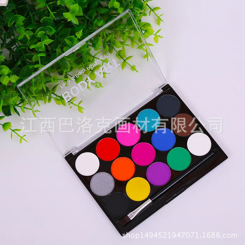 15 colors for and body painting non-toxic and safe watercolor oil with brushes Christmas and Halloween makeup party tools 240829