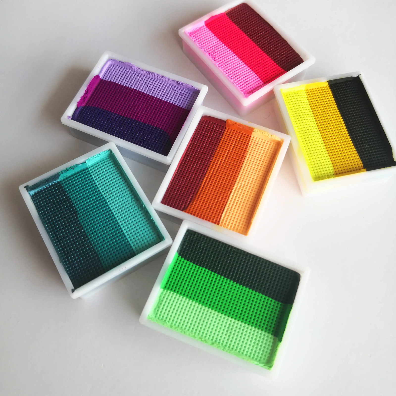 10g Rainbow Split Cake Painting Human Art Halloween Decoration Festival Role Playing Holiday Makeup 240829