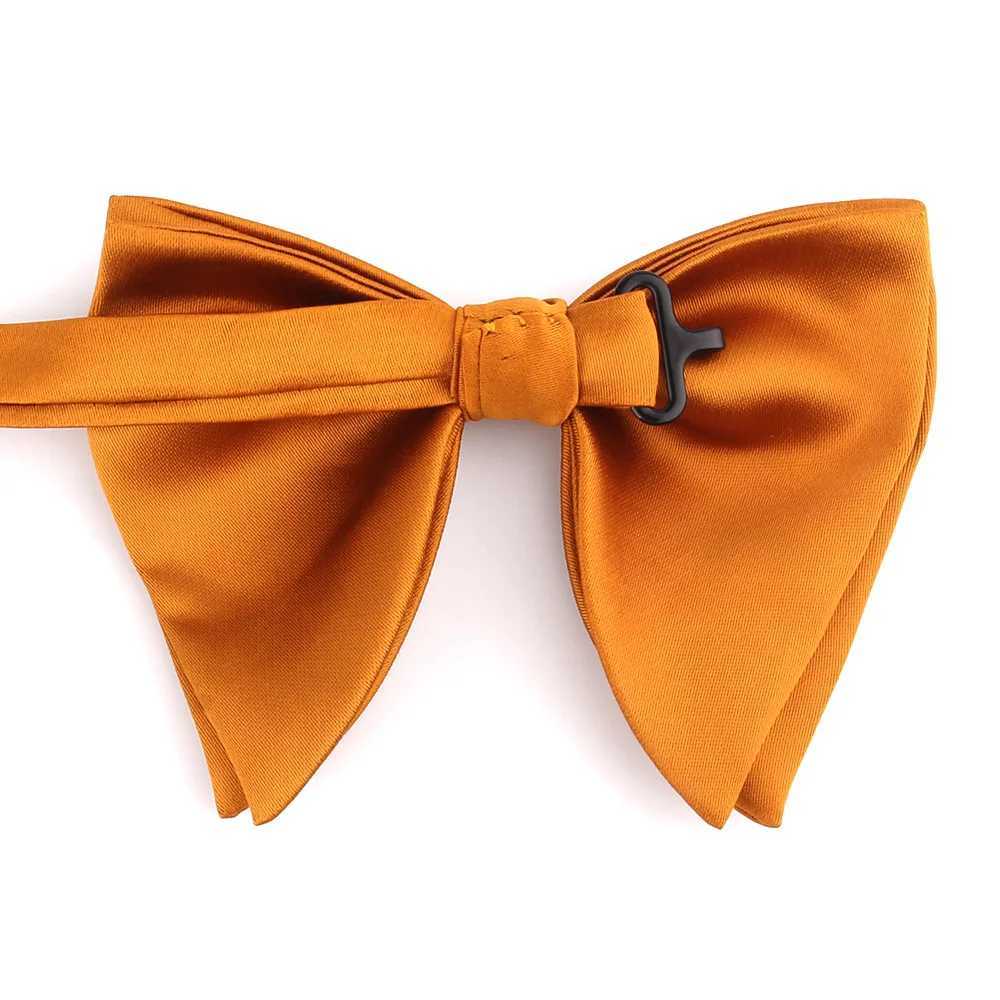 Wedding Bowtie For Groom Oversize Bow tie For Men Women Big Bow knot Adult Solid Bow Ties Cravats Groomsmen Rust Brown Bowties Y240830
