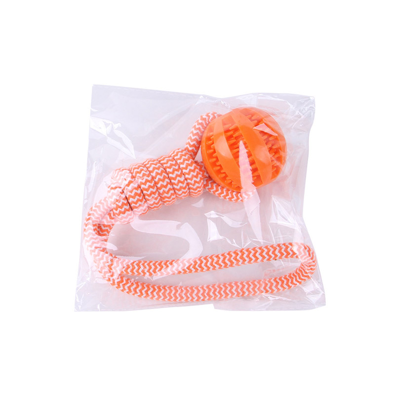 Pet Dog Toys Hand-pulled Interactive Cotton Rope Rubber Balls Dogs Molar Bite Resistant Tooth Cleaning Chewing Toys Pet Supplies