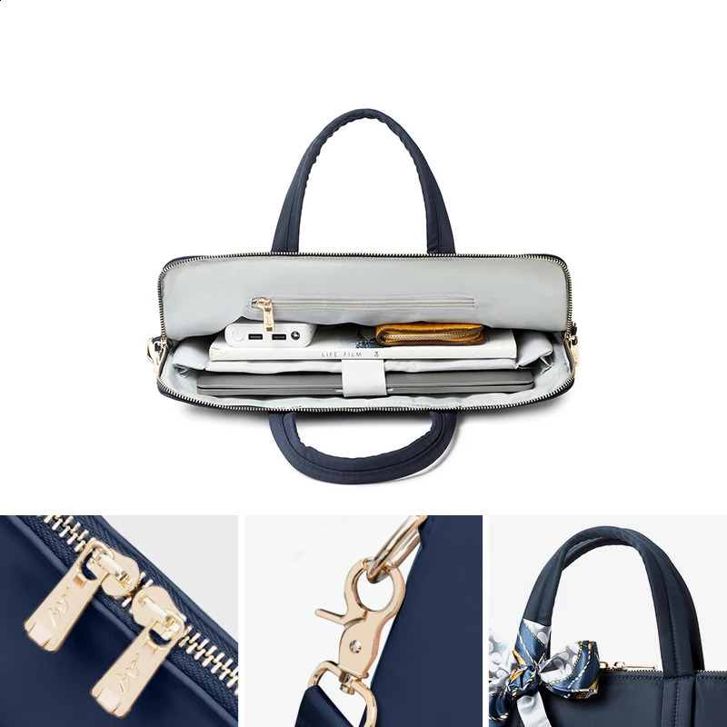 Fashion Laptop Bag 13.3 14 15.6Inch Notebook Shoulder Case For Macbook Air Pro Cover Sleeve Handbag Women Men Briefcase 240829