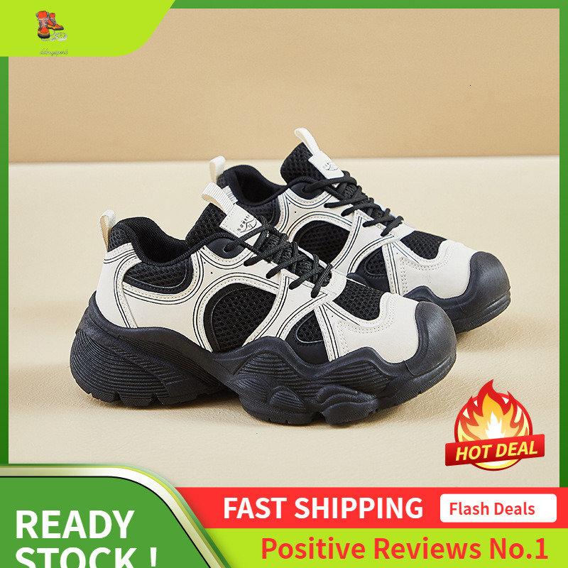 Ddmysports Ins Korean Version New Dad Shoes For Women Autumn Student Running Sports Thick Sole Height Increasing Leisure Street Shot AB OUTDOOR