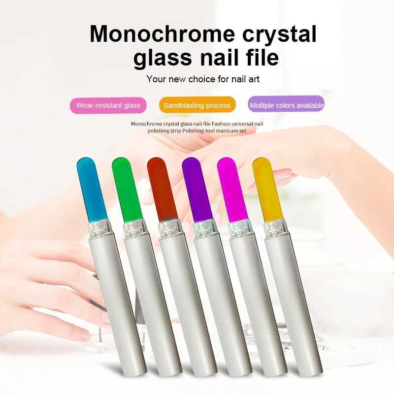 Crystal glass nail files are fashionable durable smooth and portable suitable for natural nails and random colors W240829