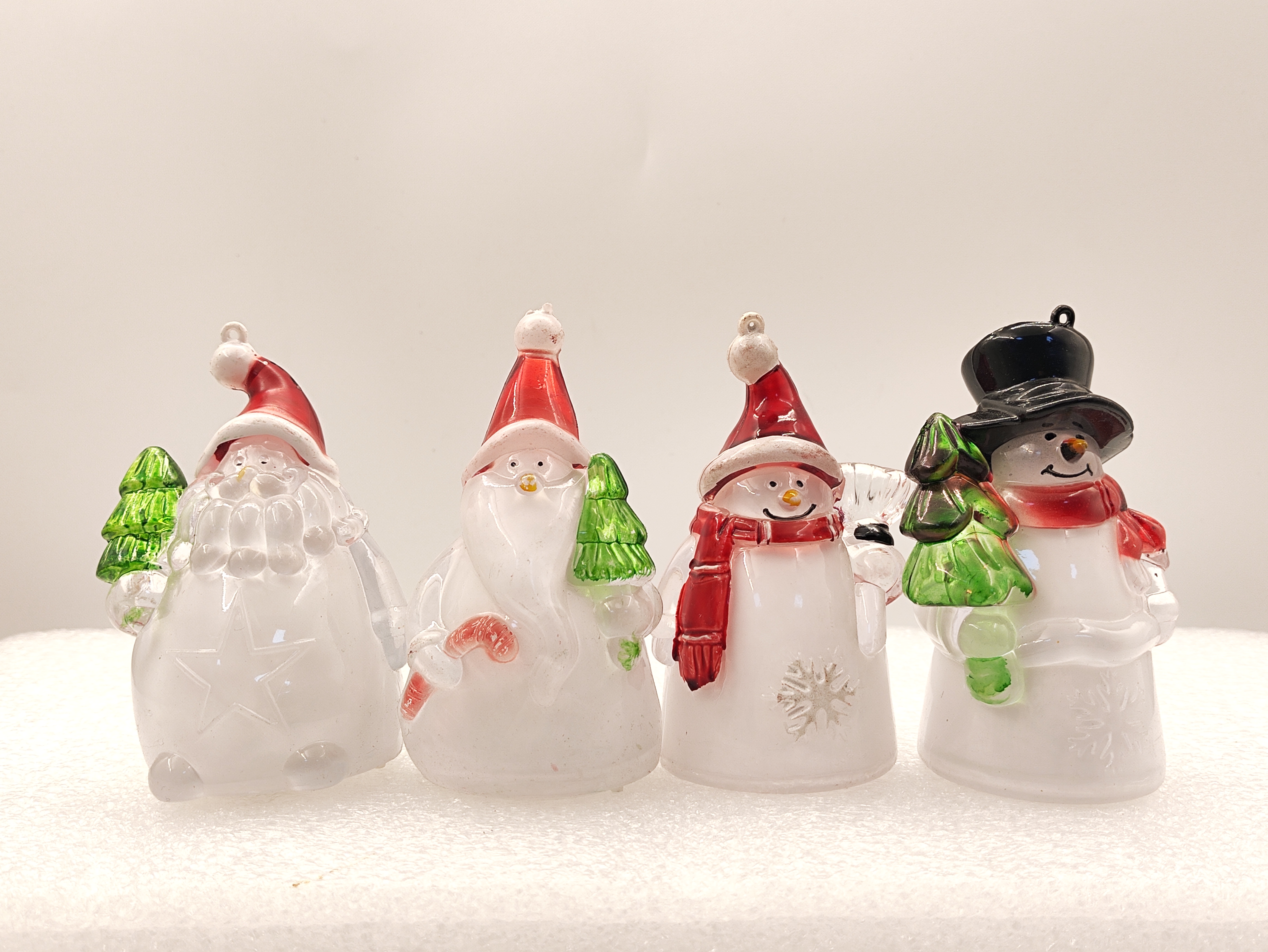 Popular Christmas series 3.5 four-type snowman four-piece decoration home lighting small gifts