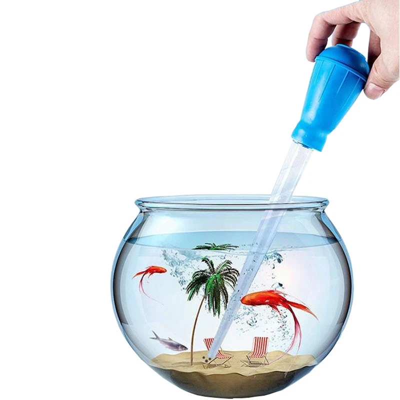 Fish Tank Poop Sucker Water Changer Aquarium Mini Feeding Tube Manual Siphon Vacuum Cleaner Fish Tank Bottom Cleaning Tool
