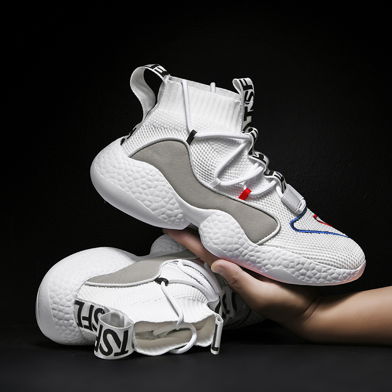 Men's Basketball Shoes Breathable Cushioning Non-Slip Plus Size 48 Sports Shoes Training Athletic Basketball Sneakers for Male
