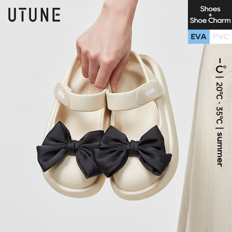 UTUNE Mary Jane Hook & Loop Women's Summer Sandals DIY Platform Thick Sole Soft Garden Girl Shoes Beach Female Slides Slippers