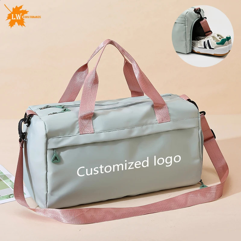 Personalized fitness bag wet dry travel sports training customized womens yoga weekend printing 240830