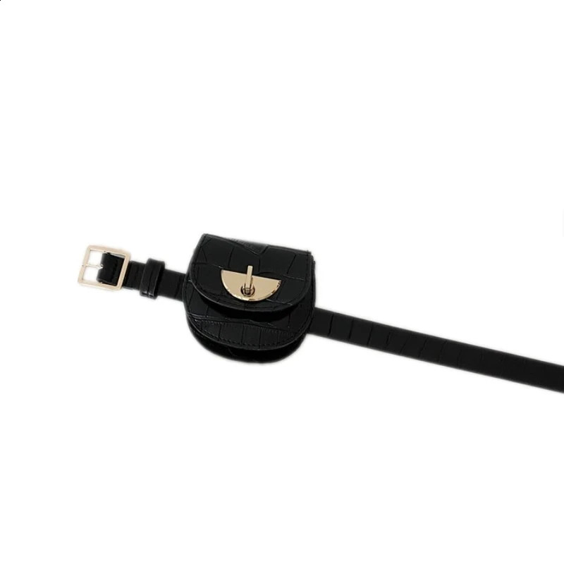 Fashion Saddle Waist Bags Female Chain Fanny Pack For Womens Pu Small Woman Purses 240830Z