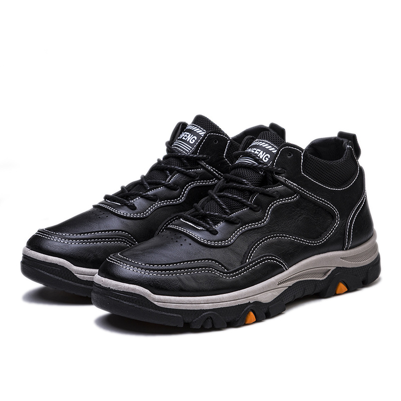 Winter Men Sneakers 2022 New Thick Cotton Comfortable Outdoor Male Non-slip PU Leather Snow Boots Keep Warm Platform Shoes d0b8