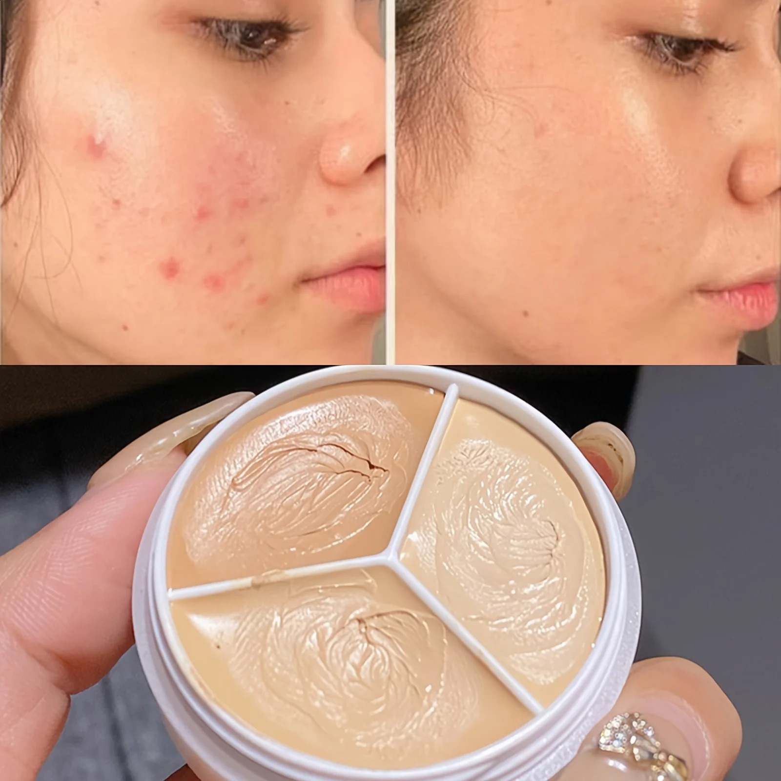 1 cream mouse concealer palette covering dark eyes round matte bright complexion concealer 240829