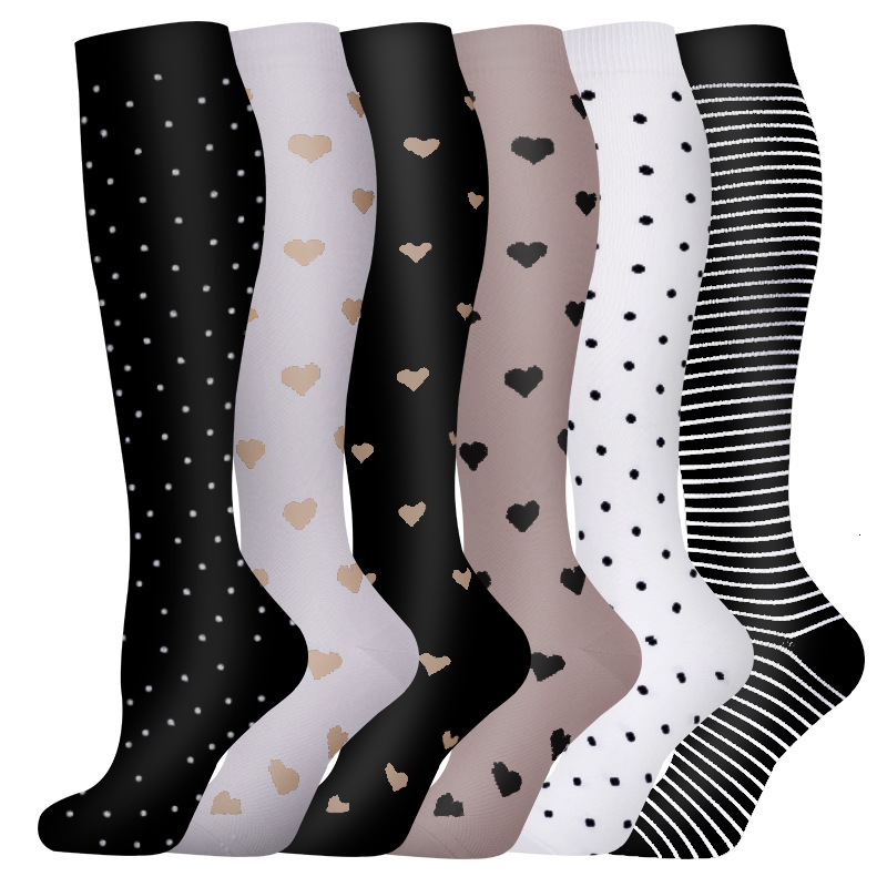6 pairs Combination set of pressure sports long yoga elastic shaping leg socks, hot selling calf socks