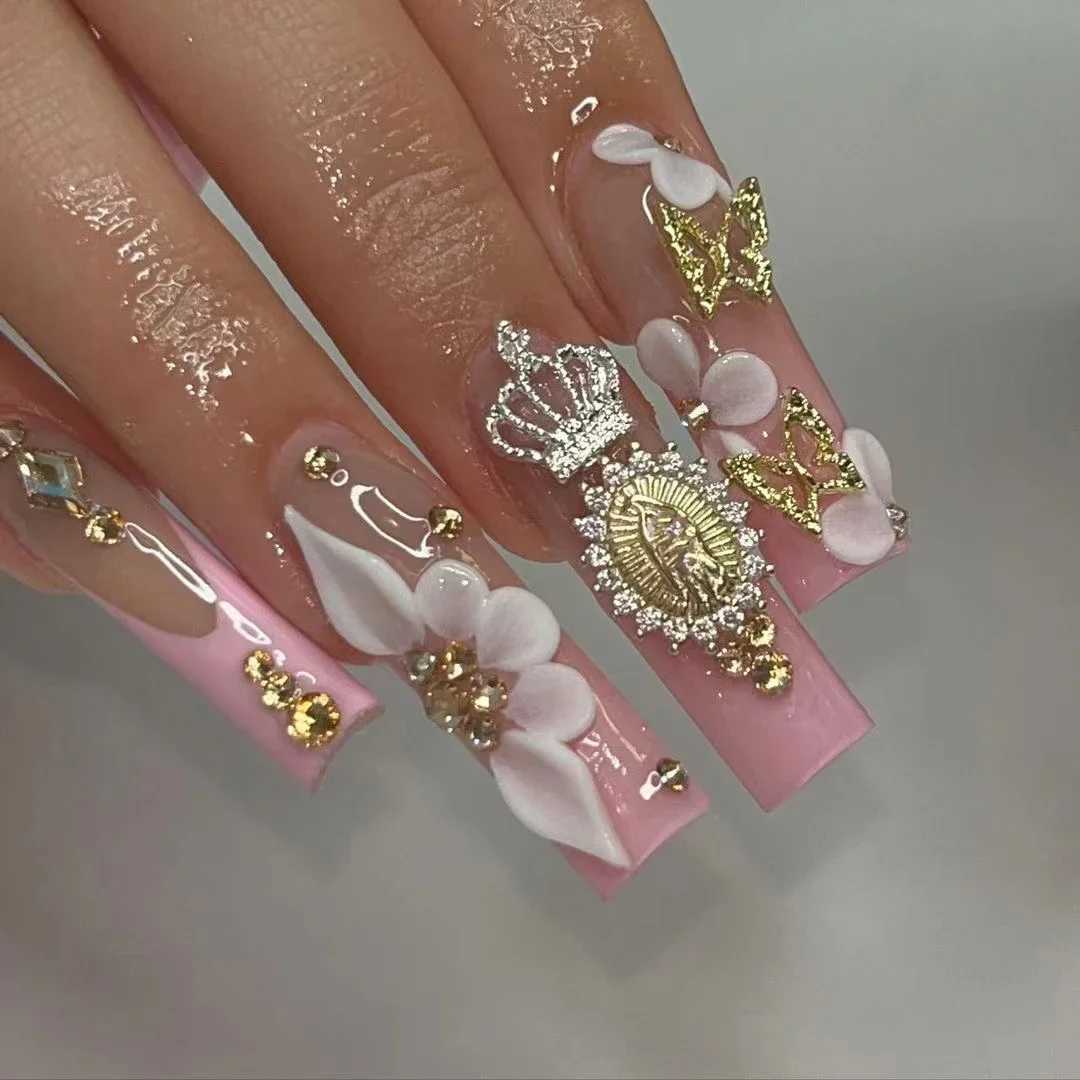 20 Crown Design Nail Charm with Rhinestone Nail Art Accessories DIY Nail Art Supplies Suitable for Women and Girls to Decorate W240829