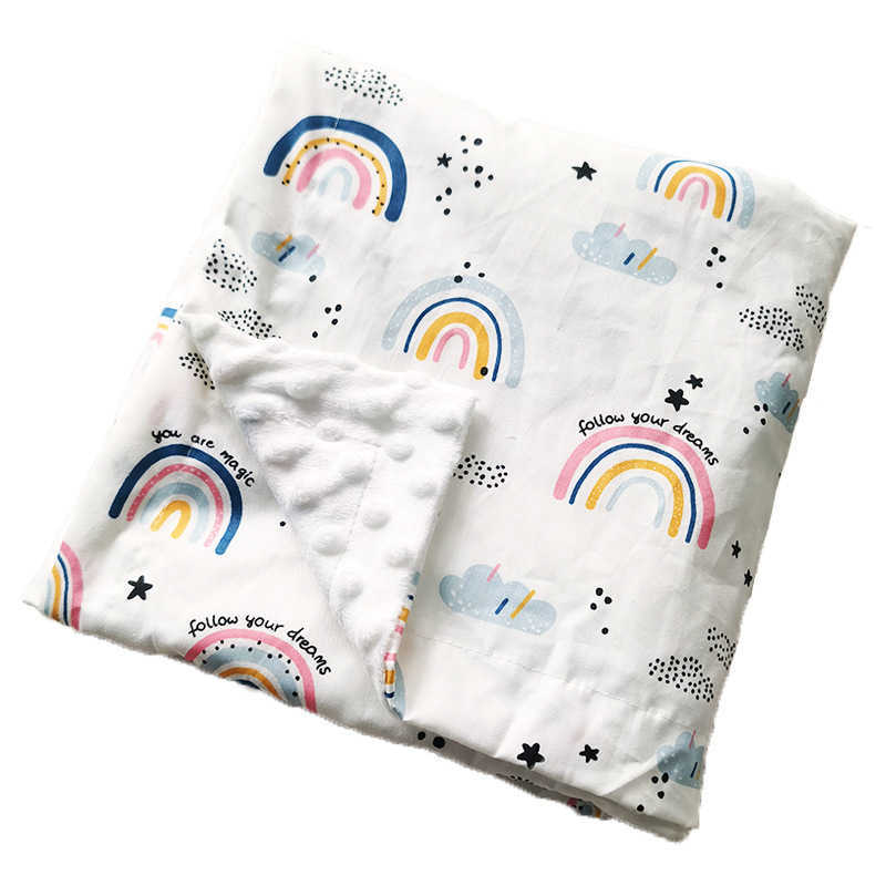 Blankets Swaddg New Cartoon Bean Spring/Summer Super Soft Baby Cover Blanket Childrens Summer Air Conditioning Quilt S248309