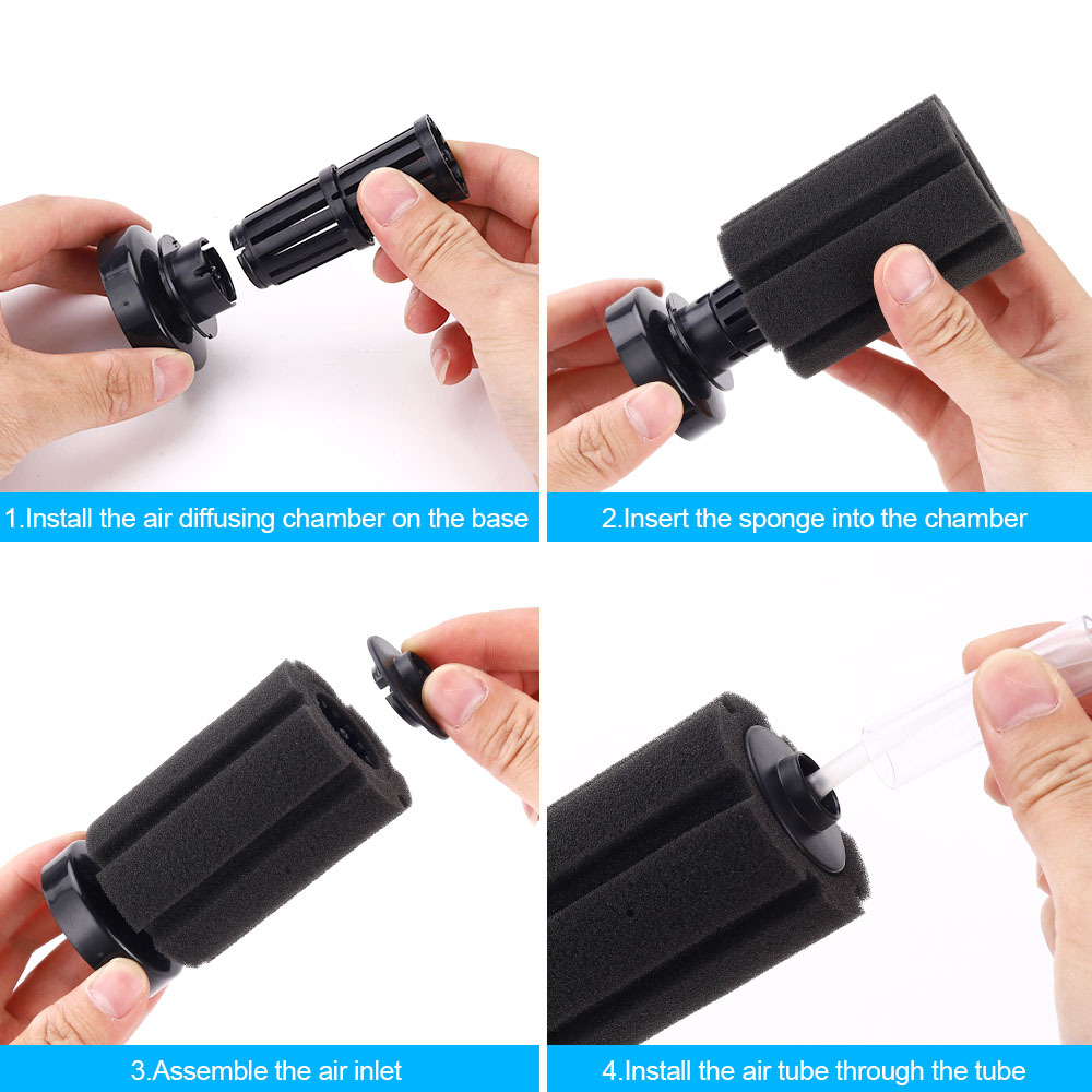 Aquarium Clean Tool Filter Biochemical Sponge Shrimp Pond Bio Sponge Filter Add Oxygen Fish Tank Collocation Air Pump