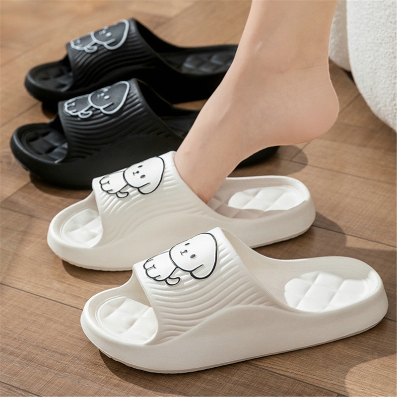 Couple Cute Pillow Slippers Female Summer Wear 2024 New Bathroom Bath Non-Slip Indoor Home Eva Thick Bottom Sandals 5ba4