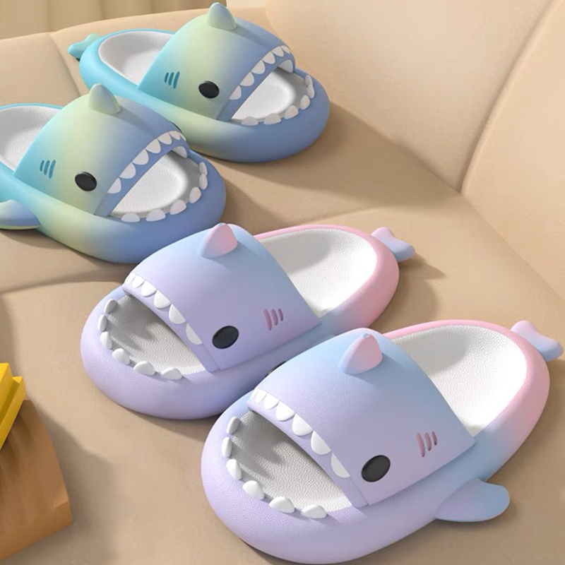 Shark Slippers Summer Beach Slides Women Men Boys Girls Outdoor Home Fashion Rainbow Flip Flops Kids Cute Cartoon Sandals Shoes z250708KRRS