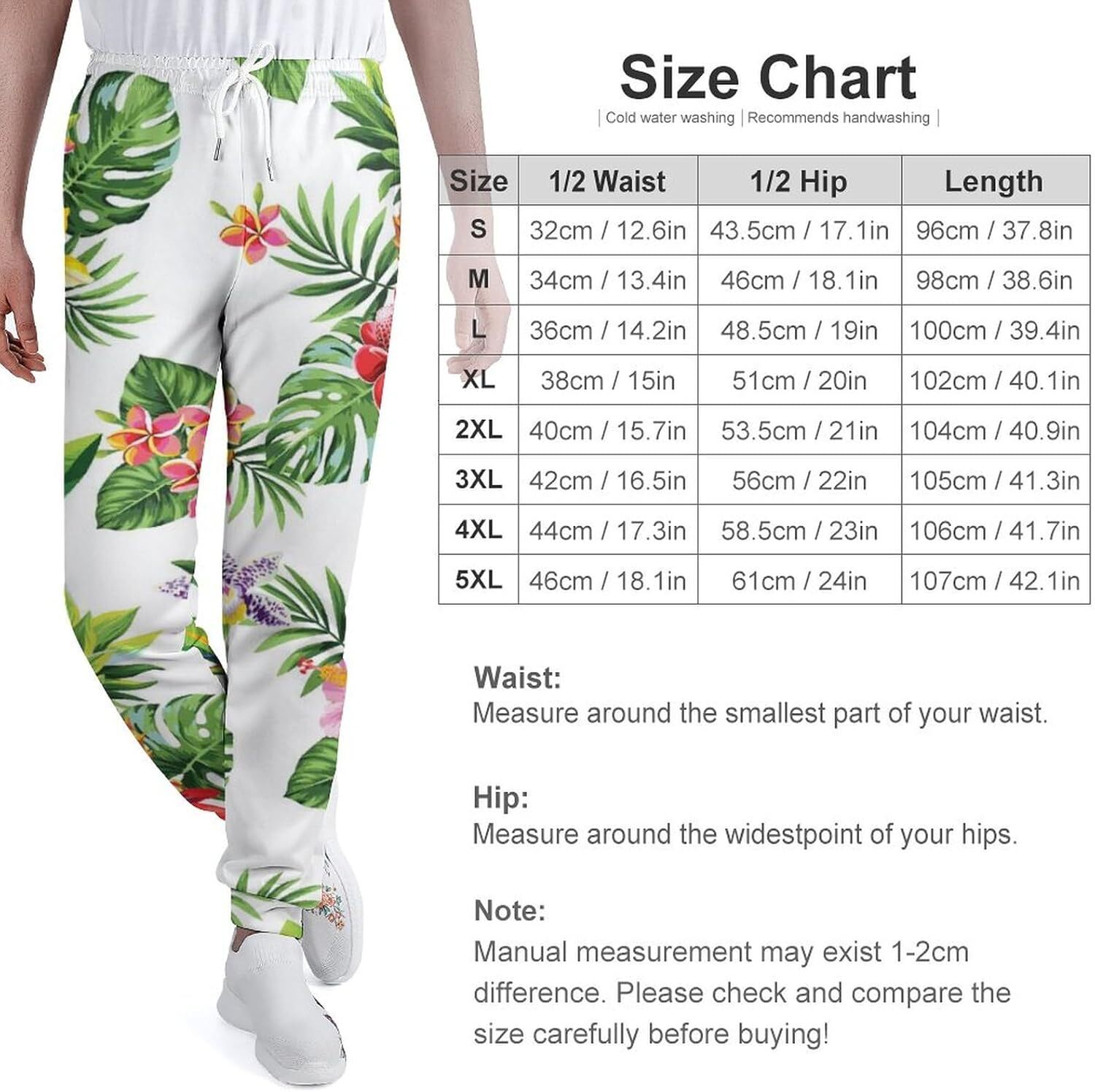 Sweatpants Mens 3D printing pattern Plant green leaves Patterned pants Sweatpants Lounge Pants Drawstring with Pockets Sweat pants