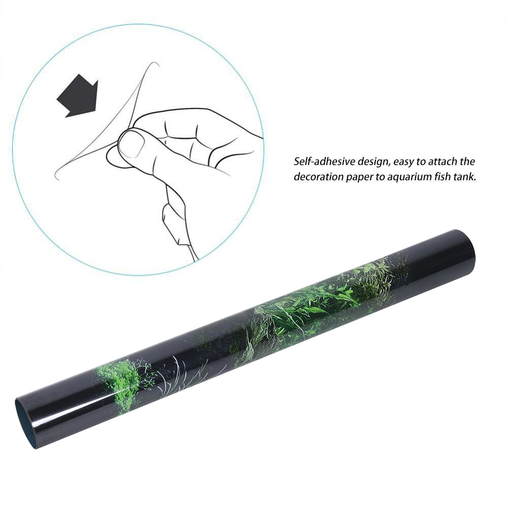 Aquarium Fish Tank Seafloor, Water Grass Background, Decoration Painting, PVC Sticker