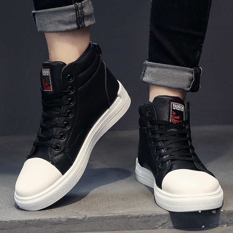 Winter Autumn Sneakers Leather Waterproof Lace Up Ankle Boots New High-top Casual Shoes for Men New Sneaker Designer Brand
