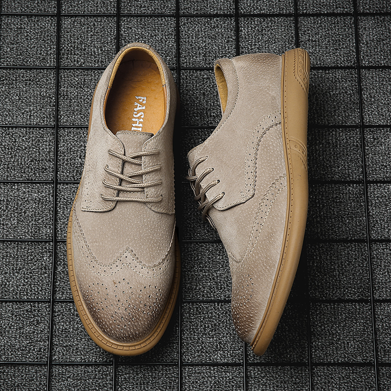 Mens Dress Shoes New Brogue Shoes Men Leather Shoes Vintage Carved Formal Business Flats Shoes Men Wedding Shoes Plus Size K260328