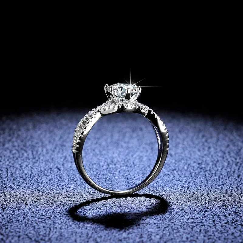 Luxury PT950 Platinum Recommended Ring Real High Definition D-Color Diamond Moissanite Ring Wedding Ring W241205