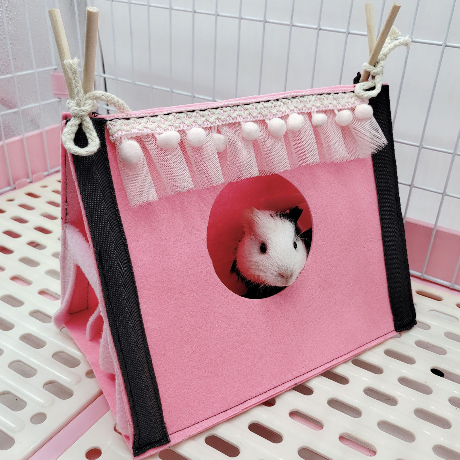 Hamster Hideout Tent Rabbit Rat Tunnel House Small Animal Tube Toy Warm Nest Habitat Pet Supplies