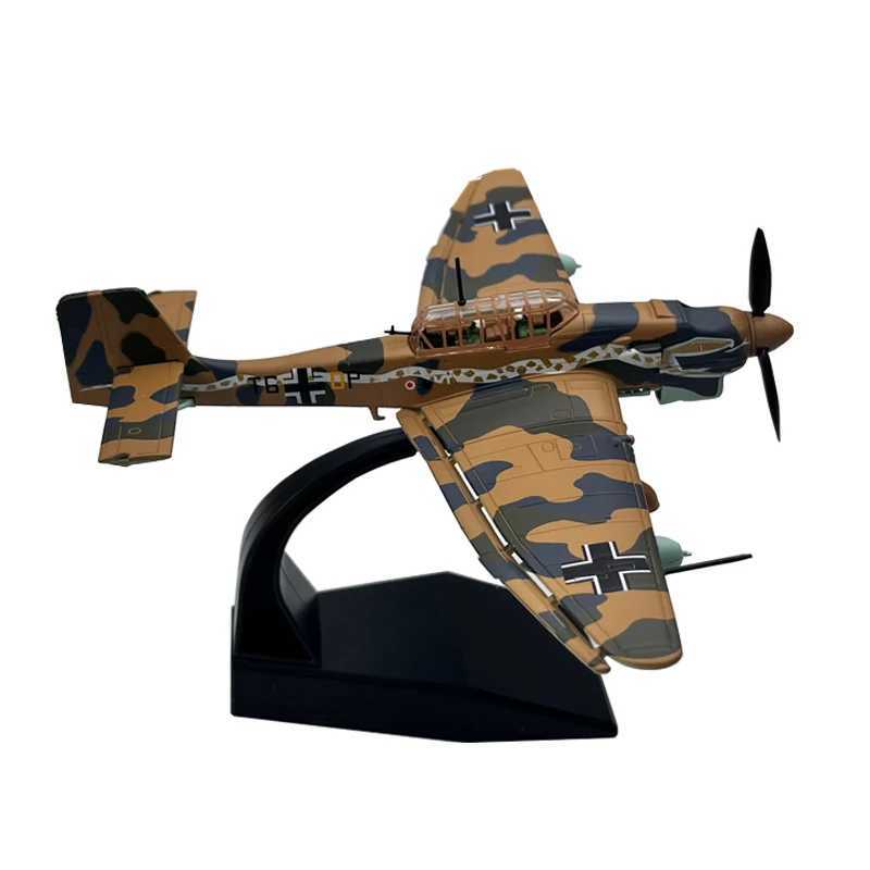 1 72 1/72 scale German Junkers Stuka JU-87 JU87 bomber fighter jet die cast metal airplane model childrens toy W240829