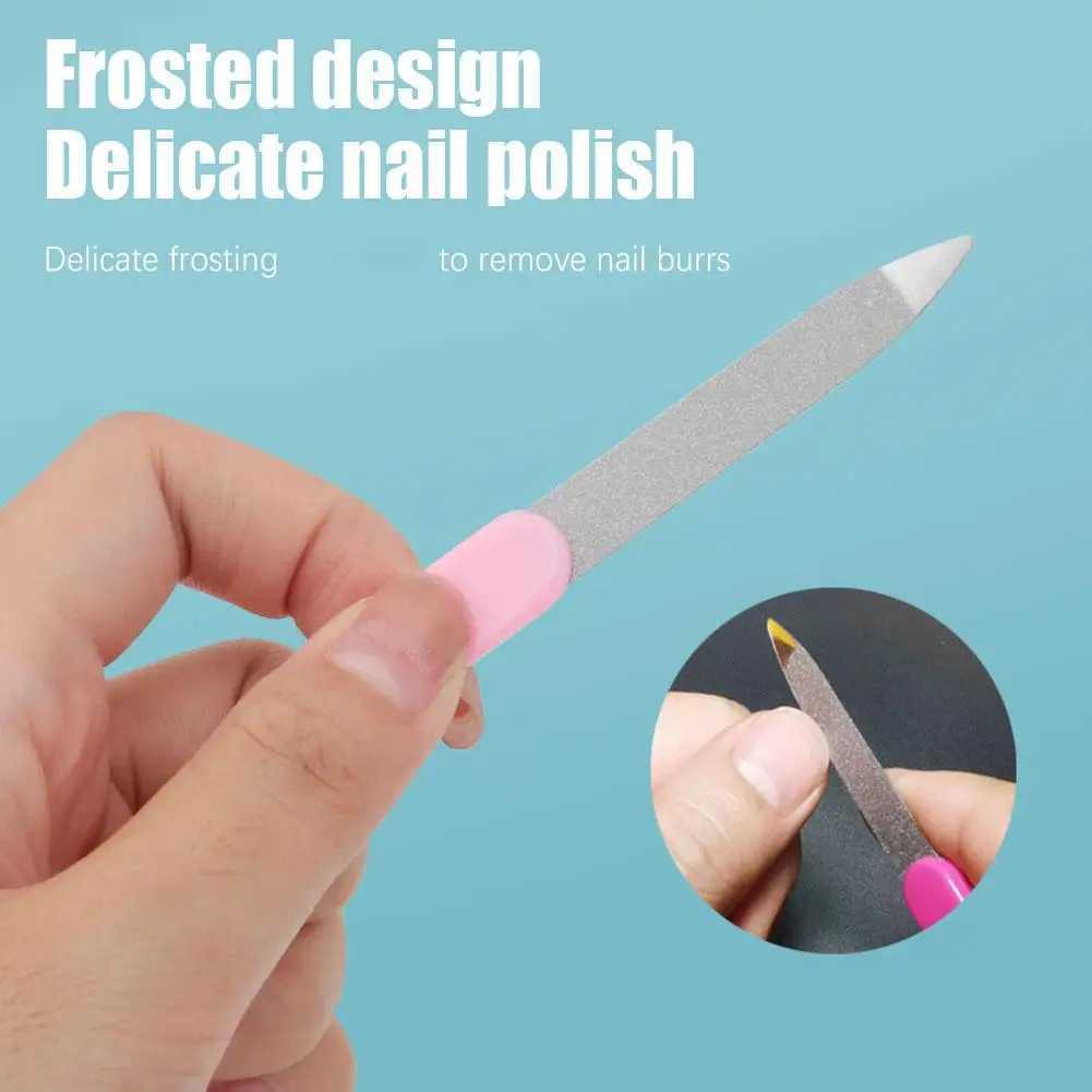 Nail file for stainless steel natural nails sharp pointed Ti R0A3 sword finger file W240829