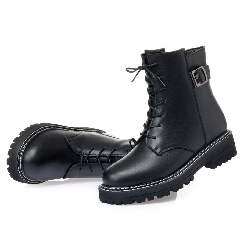 AIYUQI Women Marton Boots Winter 2024 Warm Thick Wool Women Snow Boots Genuine Leather Casual Large Size Women Motorcycle Boots