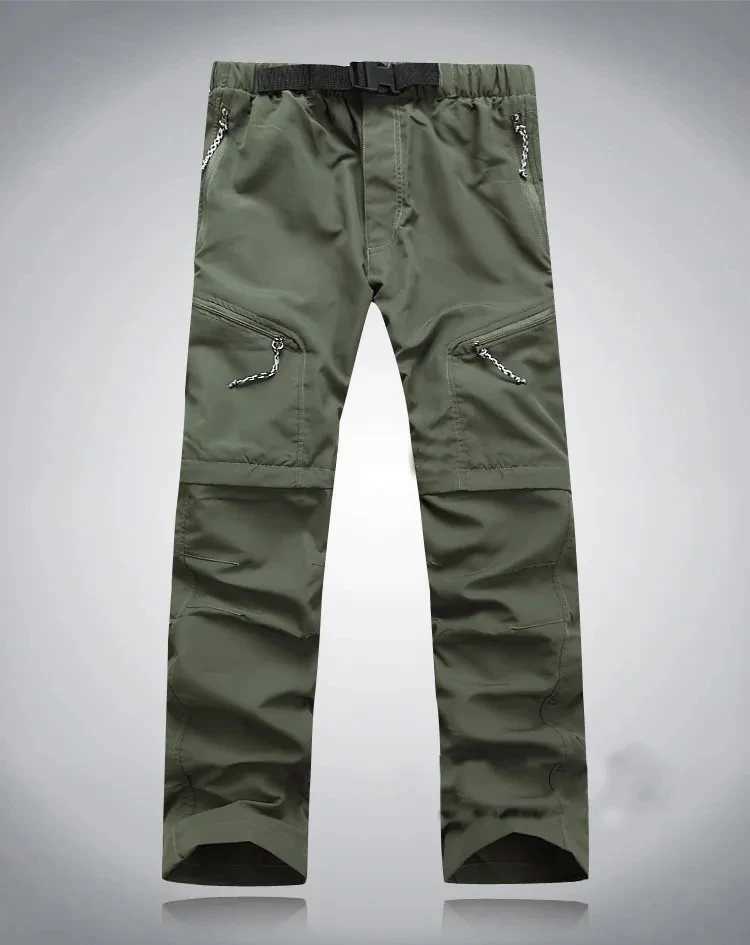 Mens quick drying pants outdoor tactical waterproof detachable pants hiking sports breathable hiking shorts W240829