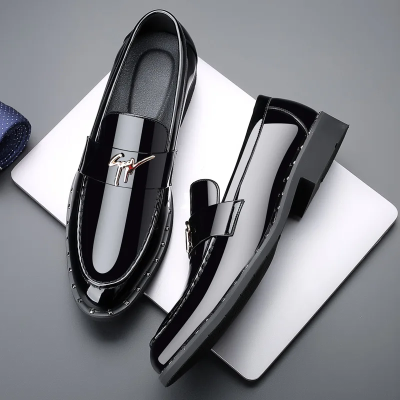 male comfortable shoe leather fashion shoes men terse mocassini loafers black high quality casual mens business dh911125171