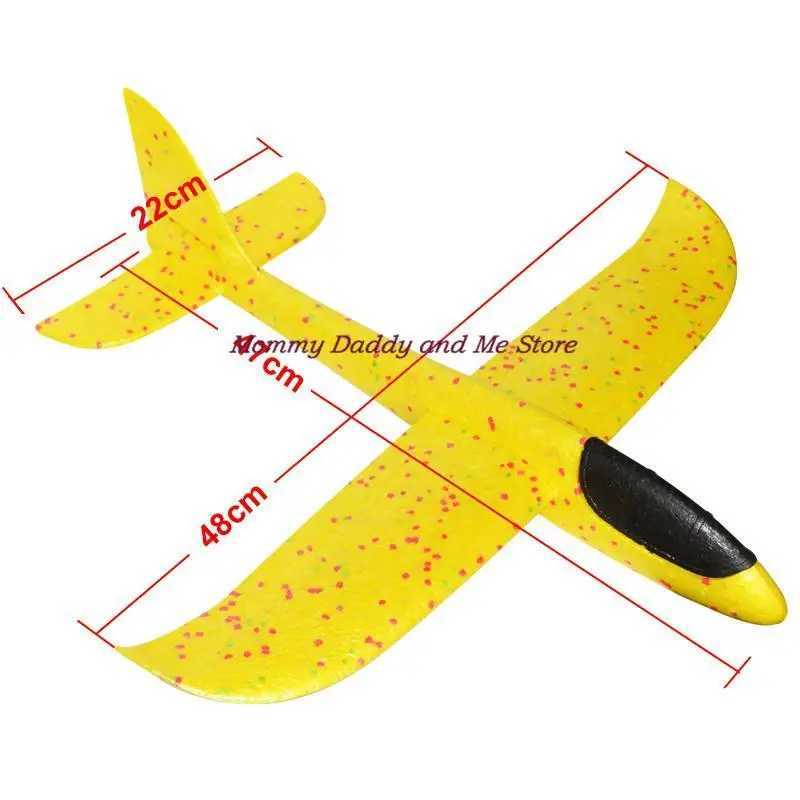 5-10pcs/lot Foam Material Hand Throw Plane Outdoor Launch Glider Childrens Gift Model Toy 48 Cm Fun Childrens Helicopter ToysXJ240829
