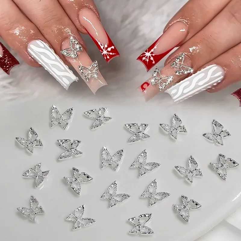20 Butterfly Accessories Ribbon Accessories Ribbon Nail Charm Kawaii Nail Charm Bow Charm Nail Pattern Butterfly Decoration W240829