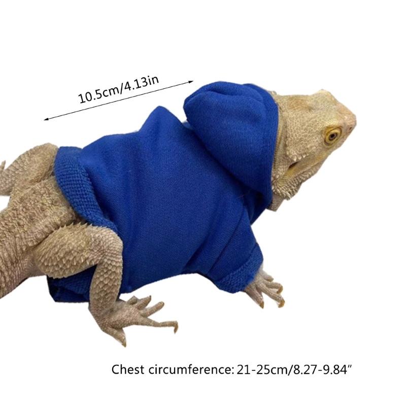 Lizards Clothes for Bearded Dragon Geckos Reptiles Apparel Hand-made Hoodies Skin Protection Sweater Coat for Party