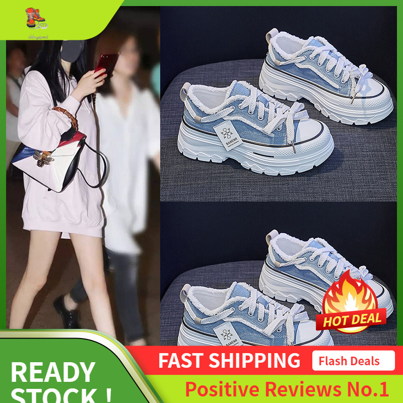 Ddmysports Instagram Trendy Korean Canvas Women S Spring Summer New Breathable Student Board Thick Sole Elevated Casual Shoes JF OUTDOOR